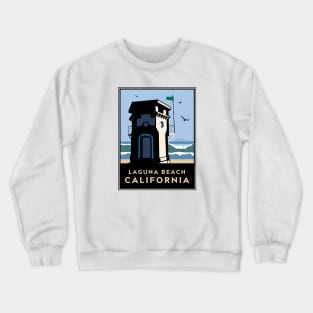 Lifeguard Tower Laguna Beach, CA Crewneck Sweatshirt